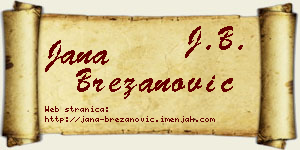 Jana Brezanović vizit kartica